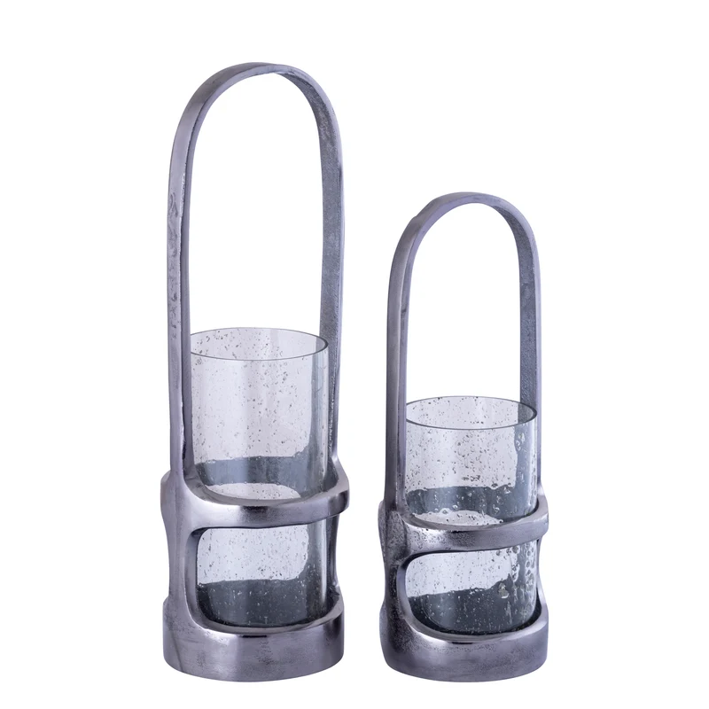 Laterne – Gegossenes Aluminium Design, Hohe Form, Schwarzer Farbton, S – Rahana | PTMD