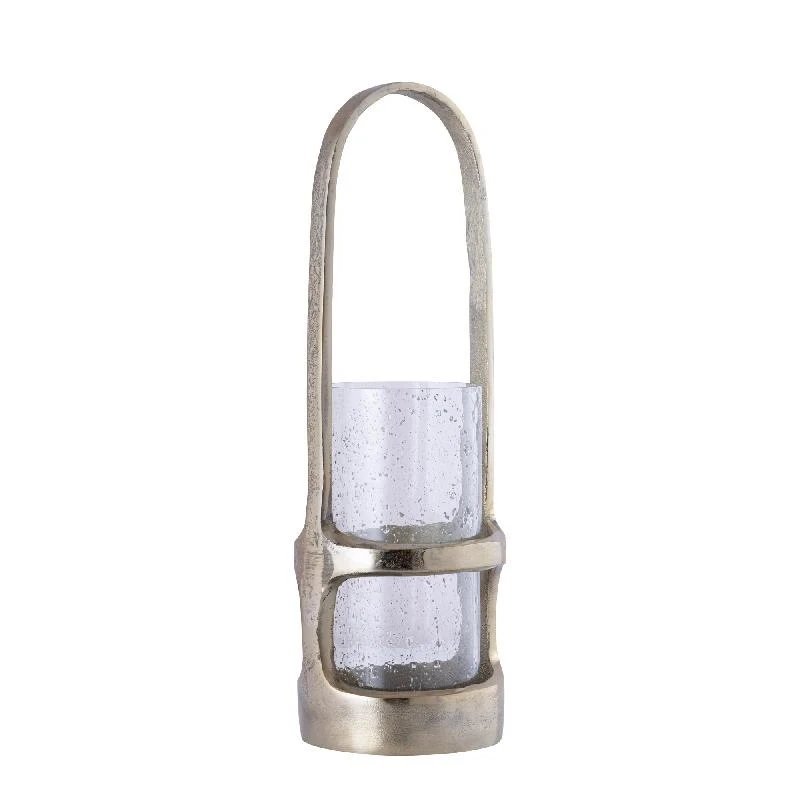 Laterne – Gegossenes Aluminium Design, Hohe Form, Goldener Farbton, L – Rahana | PTMD