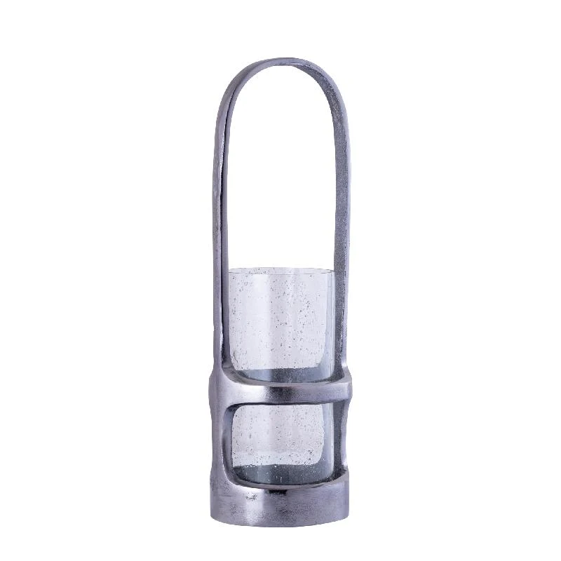 Laterne – Gegossenes Aluminium Design, Hohe Form, Schwarzer Farbton, L – Rahana | PTMD