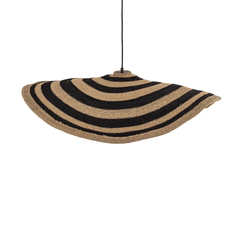 Pendelleuchte – Wellen Design, Breite Form, Seegrasmaterial, Natur, L – Loulou | PTMD