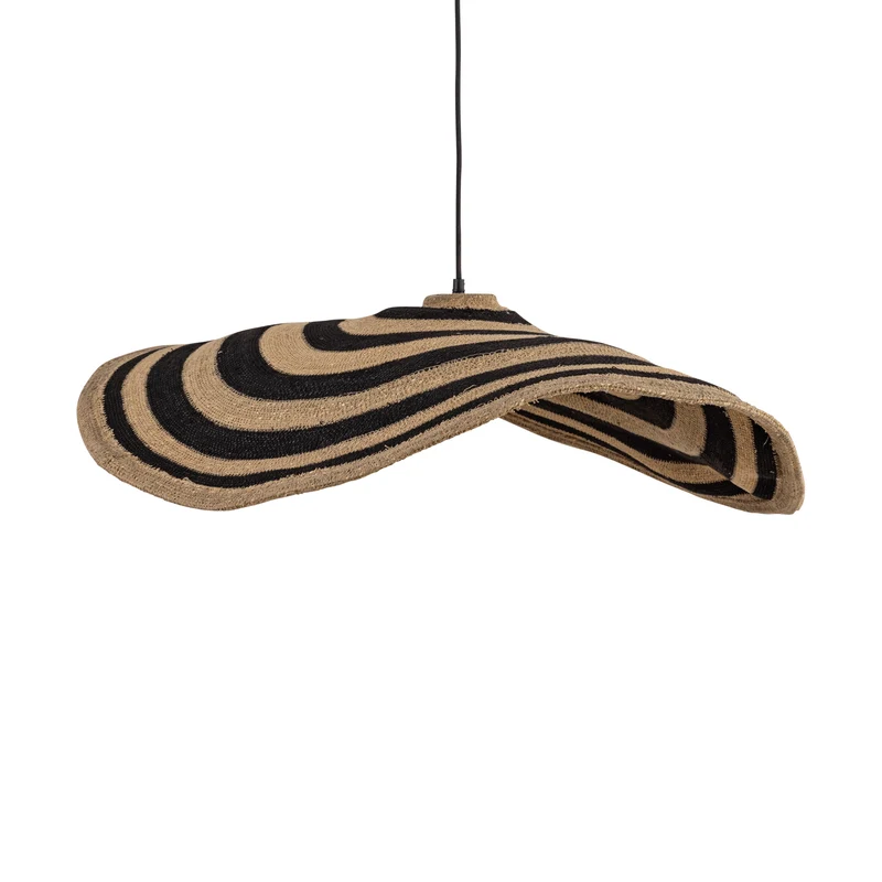 Pendelleuchte – Wellen Design, Breite Form, Seegrasmaterial, Natur, L – Loulou | PTMD