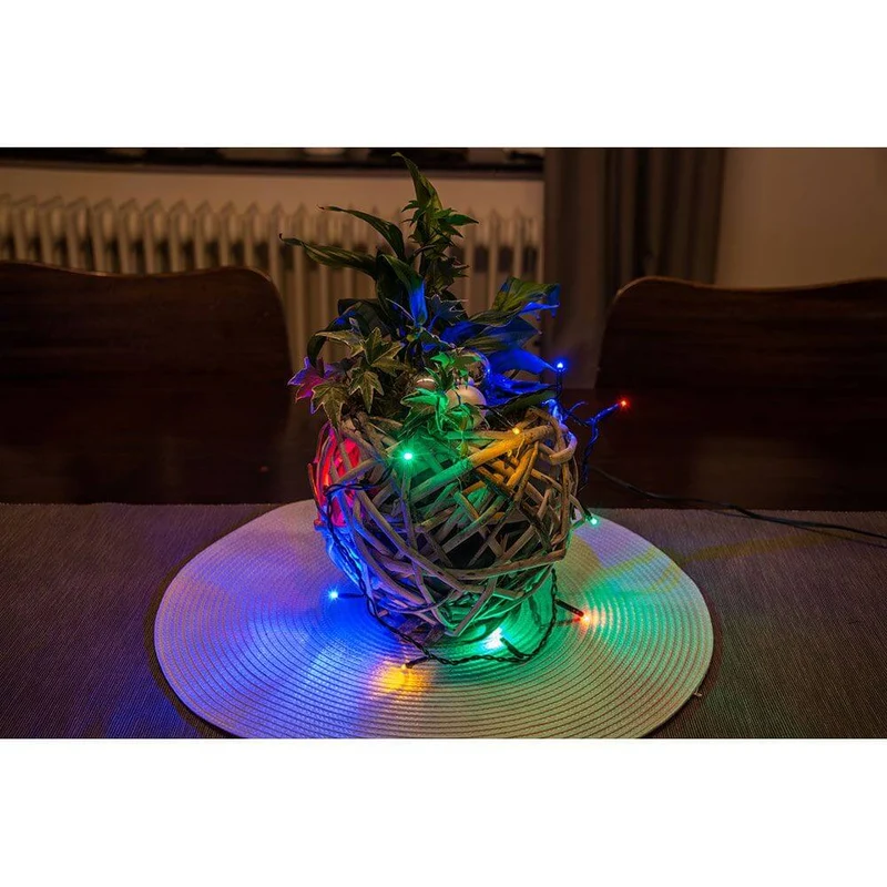 6m Micro LED Lichterkette 100 bunte Dioden