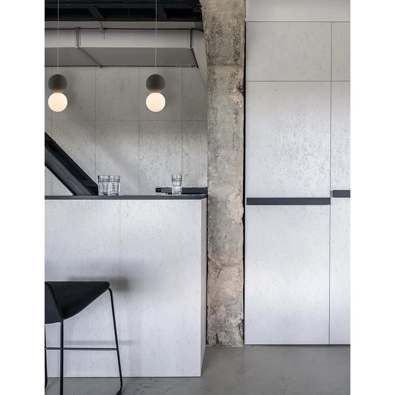 Zero Kugel Hängelampe Beton, Glas