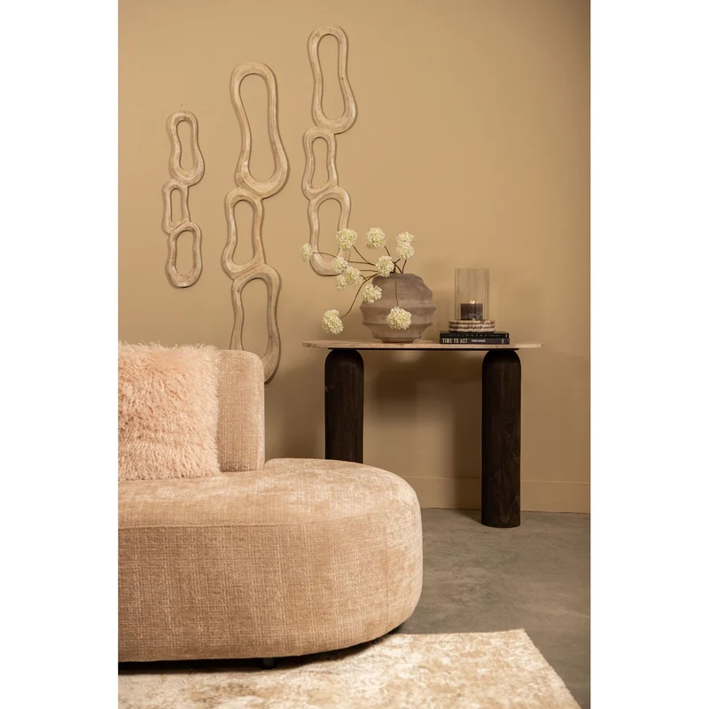 Windlicht – Marmor Sockel, Rundes Glasdesign, Klare Farbgebung, S – Jolee | PTMD