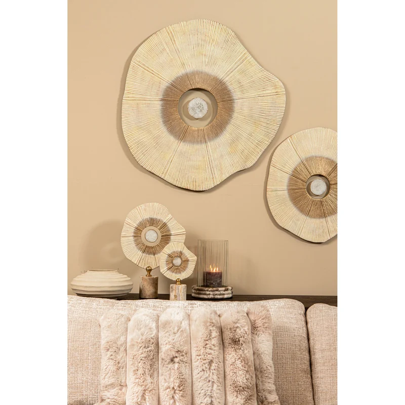 Windlicht – Marmor Sockel, Rundes Glasdesign, Klare Farbgebung, L – Jolee | PTMD