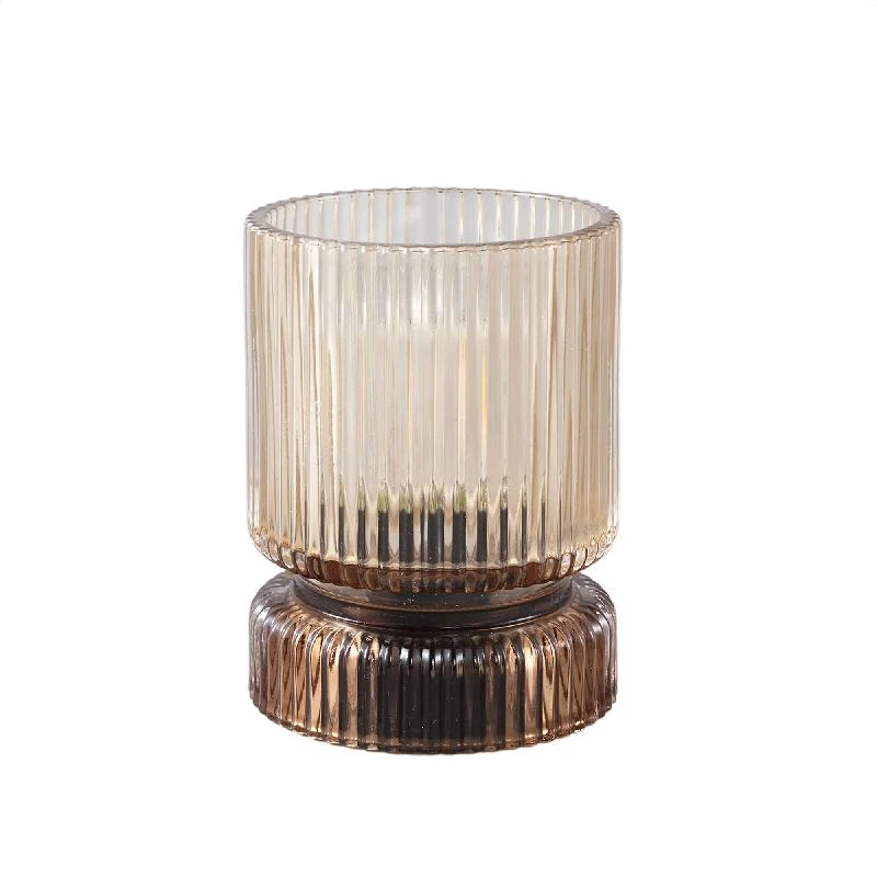 LED Leuchte – Gerippte Struktur, Rundes Glasdesign, Gelb – Comrad | PTMD