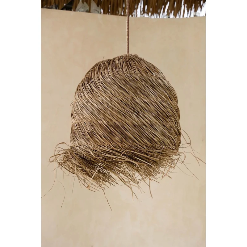 Pendelleuchte – Grasmaterial, Geflochtenes Design, Skulpturale Form - Wicked | Bazar Bizar Antwerp