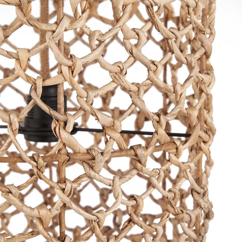 Pendelleuchte – Bananenblatt, Geflochtenes Design, Offene Struktur, XL - Takuhanki | Bazar Bizar Antwerp