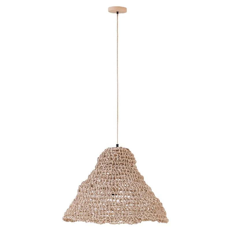 Pendelleuchte – Seildesign, Offene Rundform, Papiermaterial, Natur – Dayo | PTMD