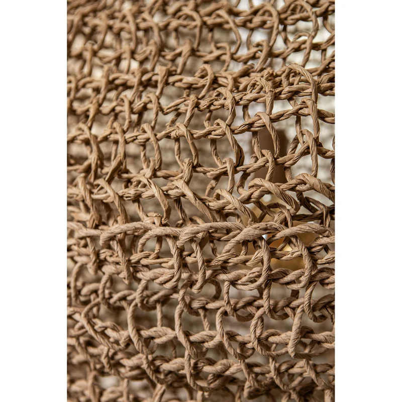 Pendelleuchte – Seildesign, Offene Rundform, Papiermaterial, Natur – Dayo | PTMD