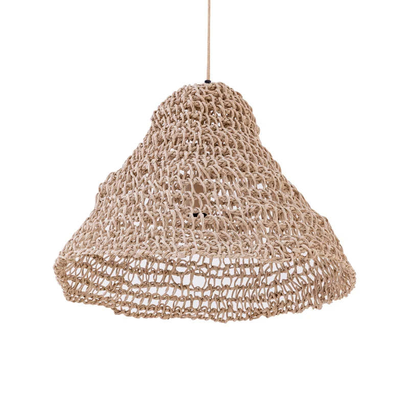 Pendelleuchte – Seildesign, Offene Rundform, Papiermaterial, Natur – Dayo | PTMD