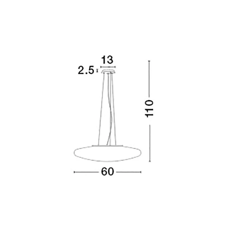 Pressione Glas Hängelampe Ø 60cm Weiß