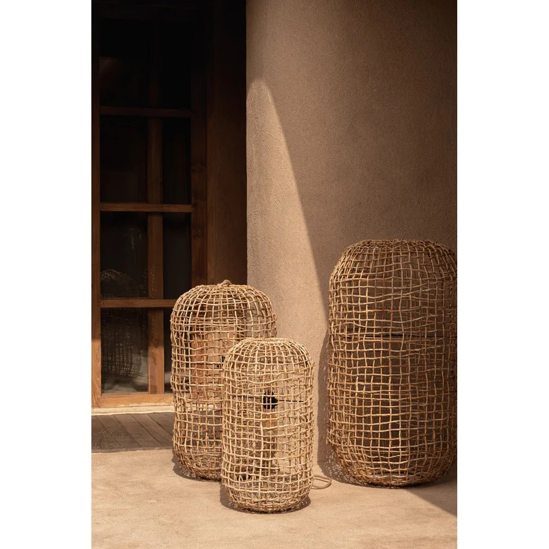 Pendelleuchte – Bananenblatt, Geflochtenes Design, Nestform, XL - Kuso | Bazar Bizar Antwerp