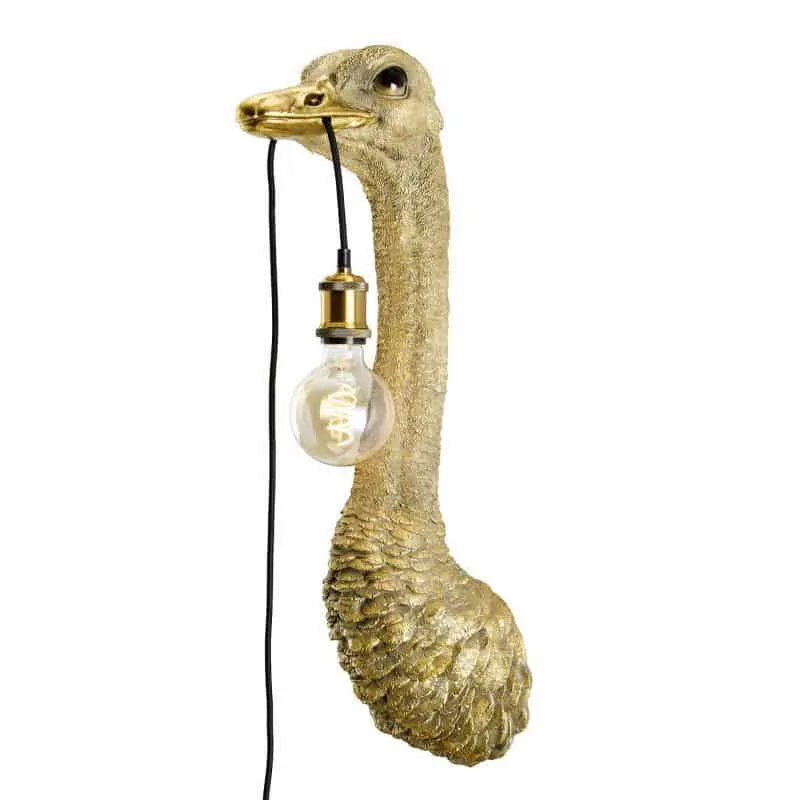 Wandleuchte – Skulpturales Design, Ikonisches Tiermotiv, Polyresin-Konstruktion, Antikes Goldfinish – Franz Josef | WERNS