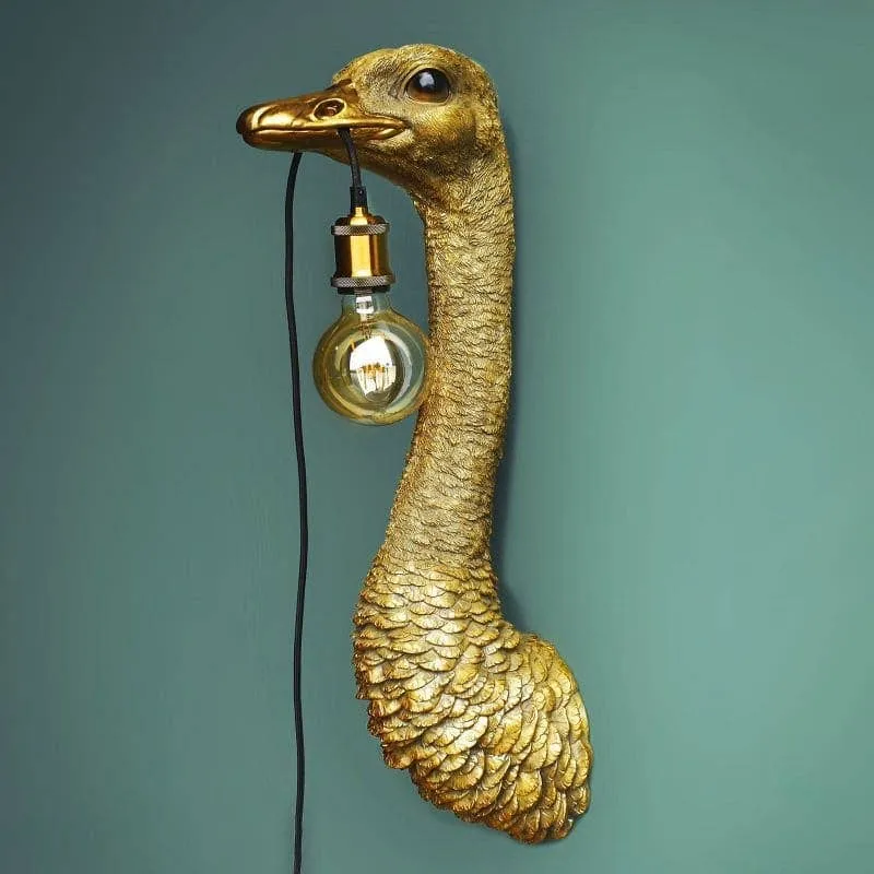 Wandleuchte – Skulpturales Design, Ikonisches Tiermotiv, Polyresin-Konstruktion, Antikes Goldfinish – Franz Josef | WERNS