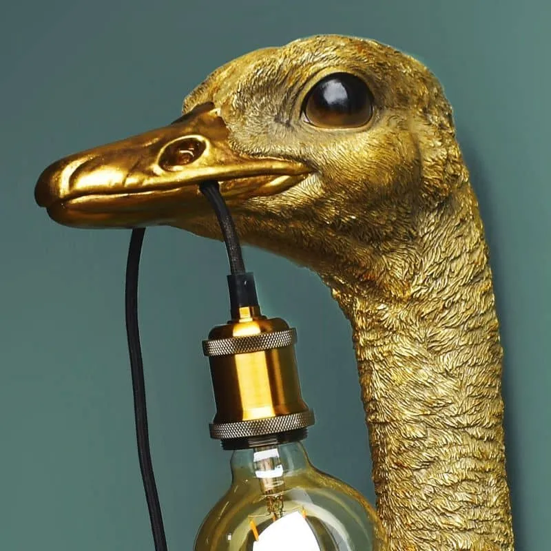 Wandleuchte – Skulpturales Design, Ikonisches Tiermotiv, Polyresin-Konstruktion, Antikes Goldfinish – Franz Josef | WERNS