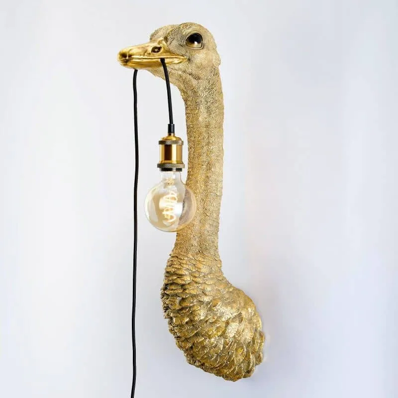 Wandleuchte – Skulpturales Design, Ikonisches Tiermotiv, Polyresin-Konstruktion, Antikes Goldfinish – Franz Josef | WERNS