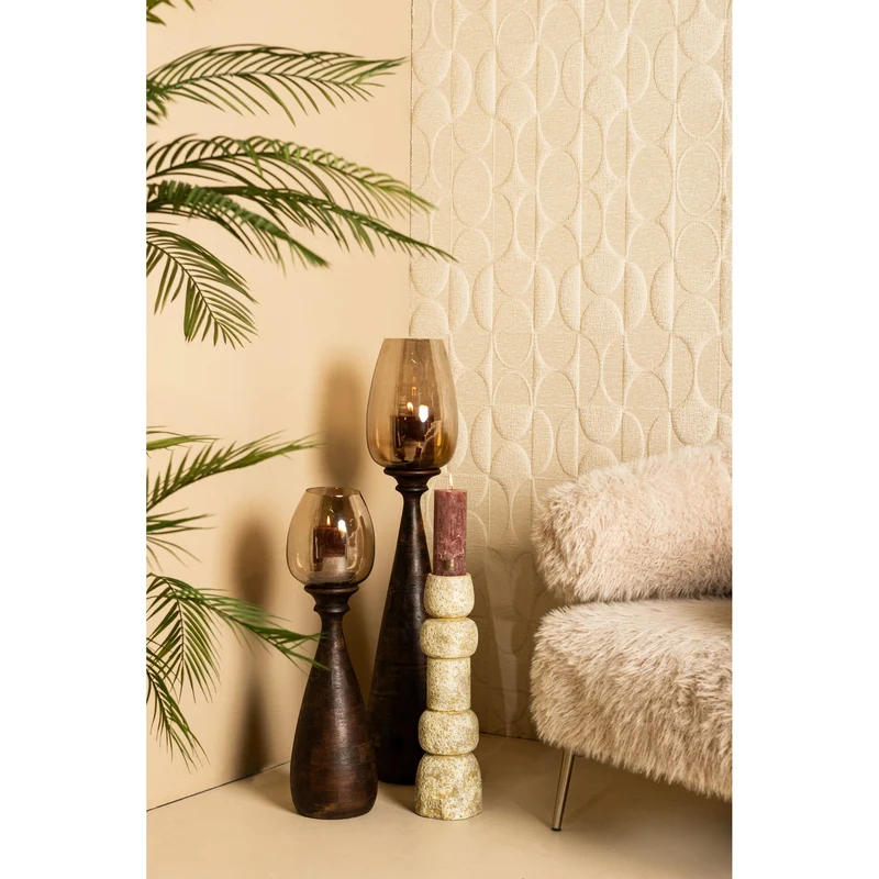Windlicht – Braunes Metall, Schlankes Design, Elegante Form, S – Midi | PTMD