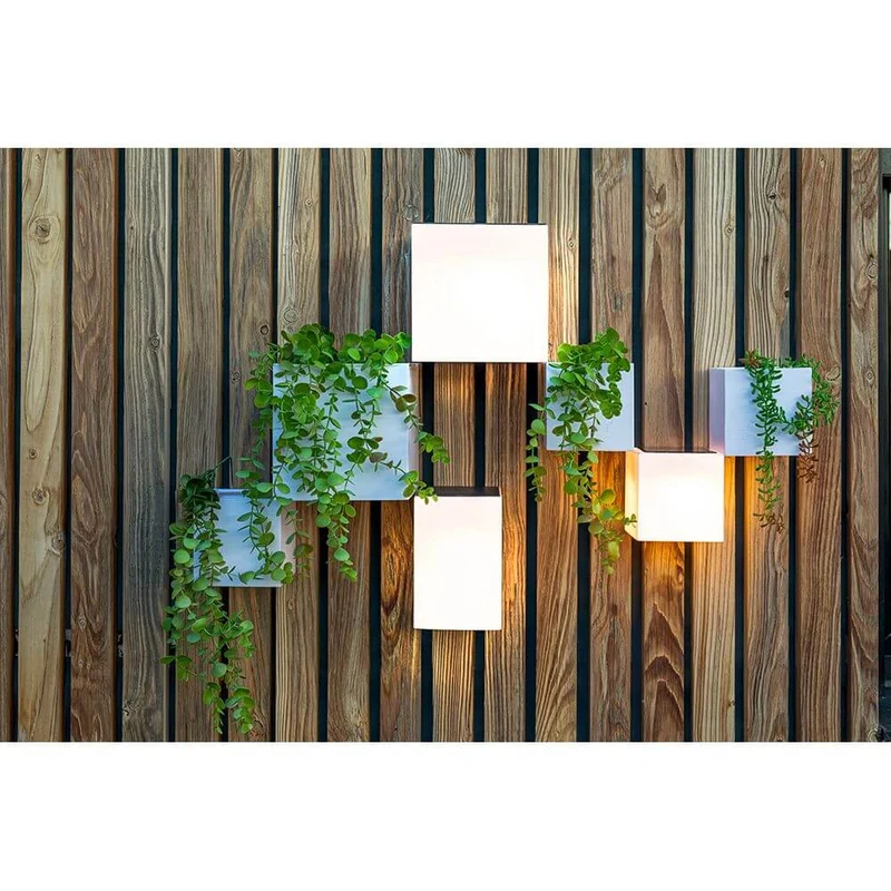Wally Square Wand Dekoration mit Kunstpflanze
