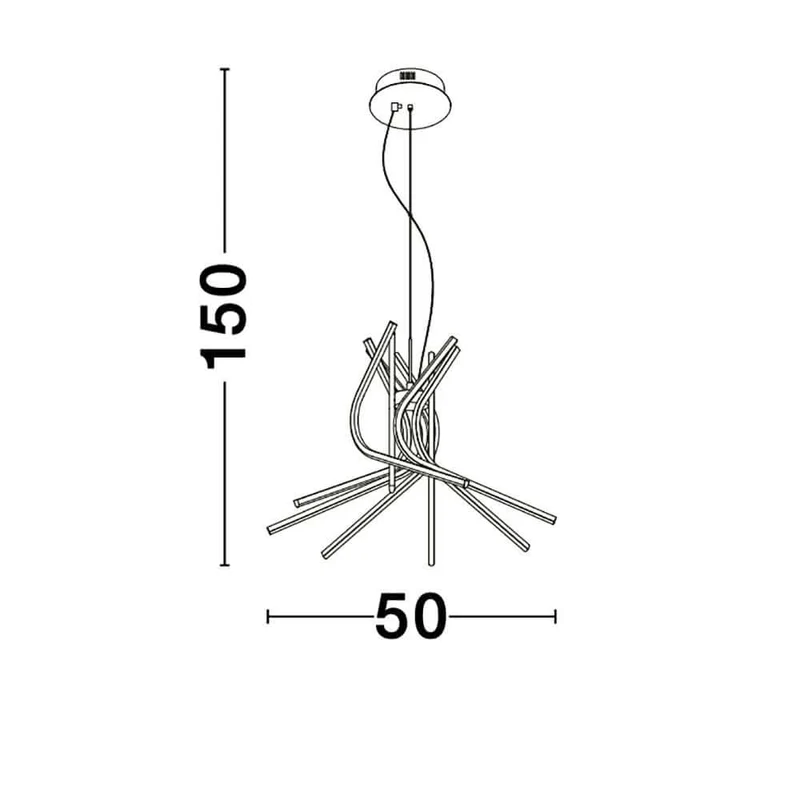 Norine LED Hängelampe Metall Schwarz