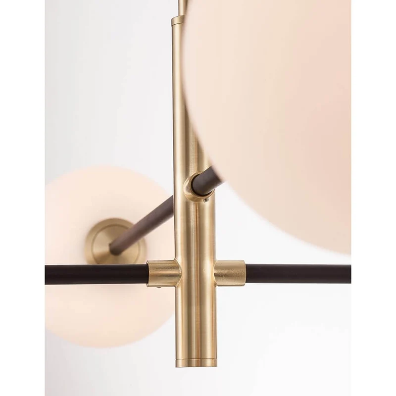 Vitra Hängelampe 4-flammig Metall, Opal Weiß