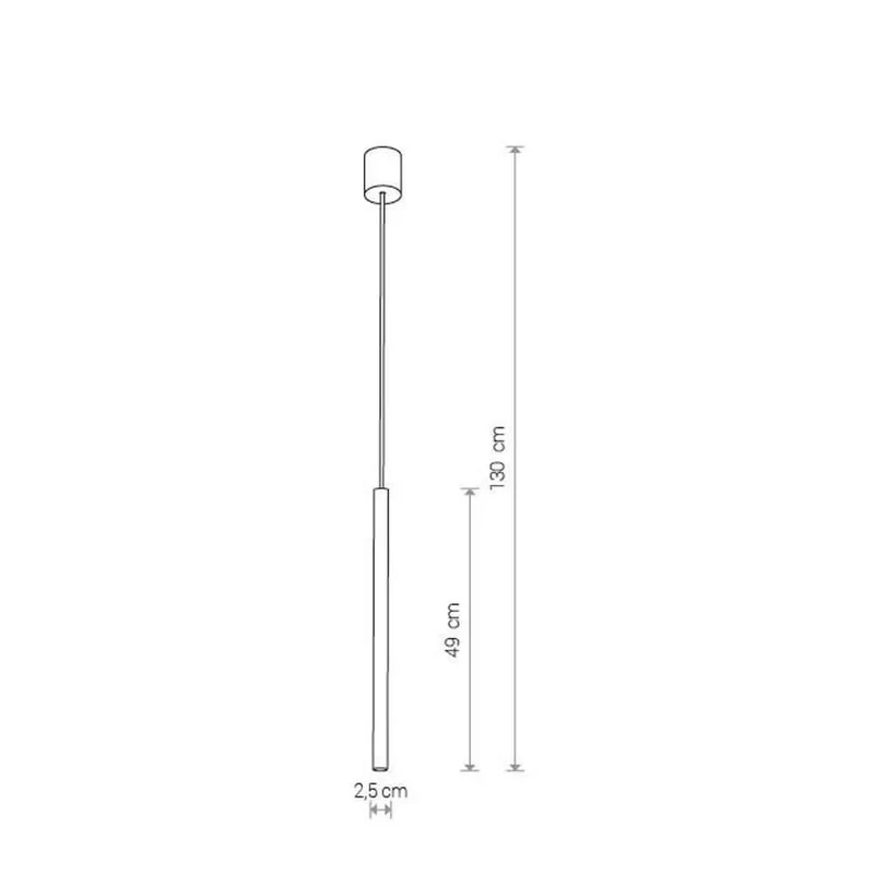 Hängeleuchte Laser Ø 2,5cm Weiß