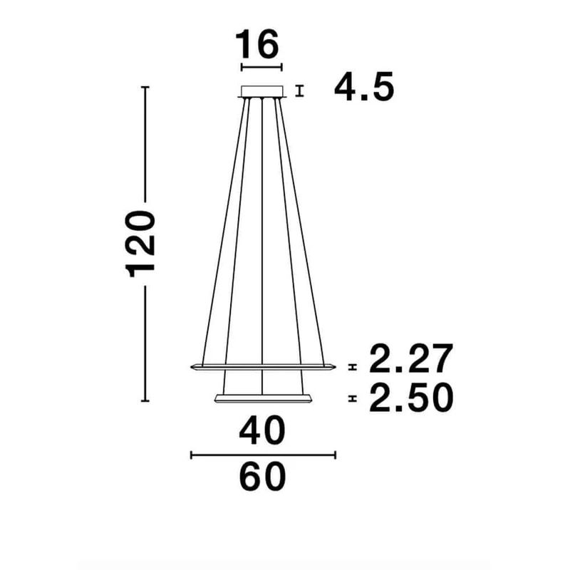 Netuno LED Hängeleuchte Klar, Chrom