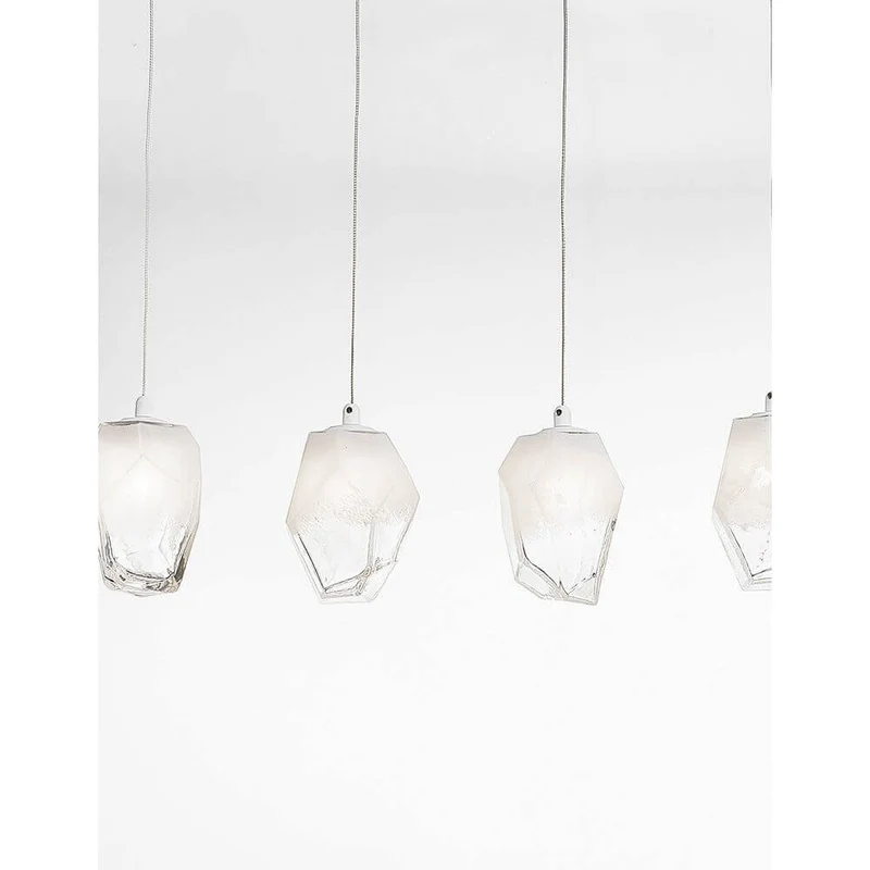 Ice Glas-Pendelleuchte 5-flg. Verlaufend