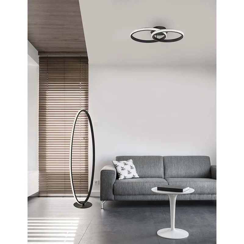 Nager LED Deckenleuchte Sandig-Schwarz