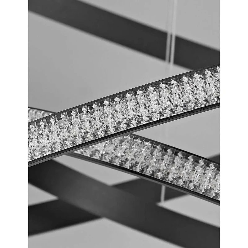 Nager LED Hängelampe 3-Ringe Schwarz