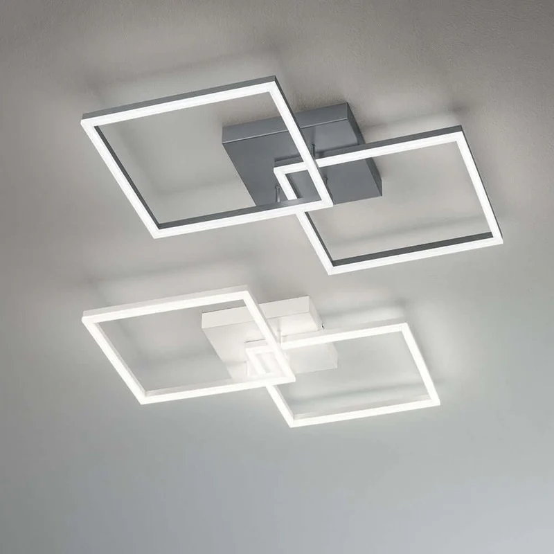Bard LED Deckenleuchte 2 Quadrate Weiß