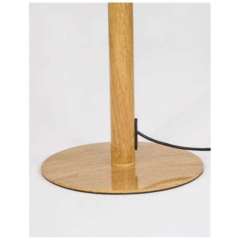 Mirco LED Spiral Stehleuchte Holz Weiß