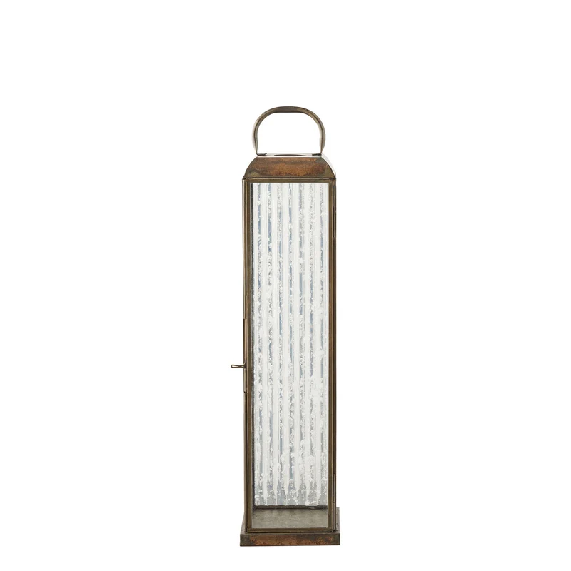Laterne – Antike Messingoptik, Glas und Metall, 49 cm Höhe - Herslev | House Nordic