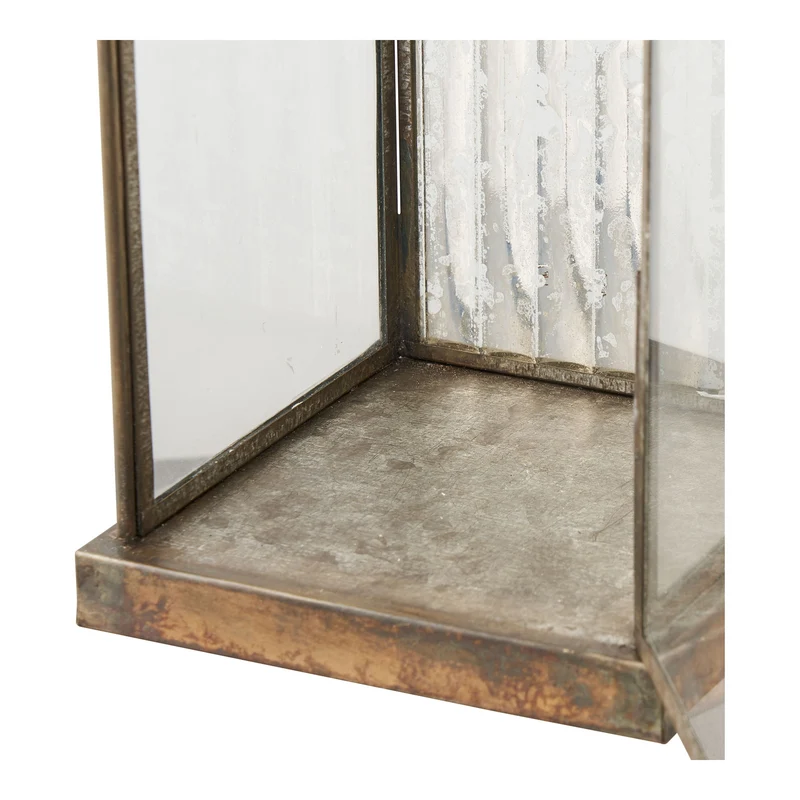 Laterne – Antike Messingoptik, Glas und Metall, 49 cm Höhe - Herslev | House Nordic