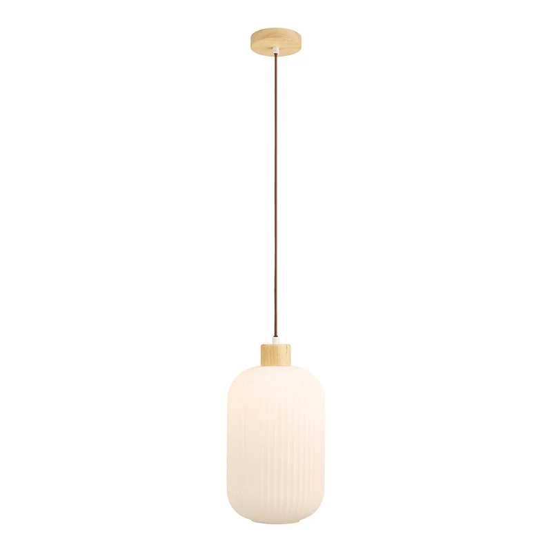 Pendelleuchte – Glas & Holz, E27 Fassung, 38 cm - Argalo | House Nordic