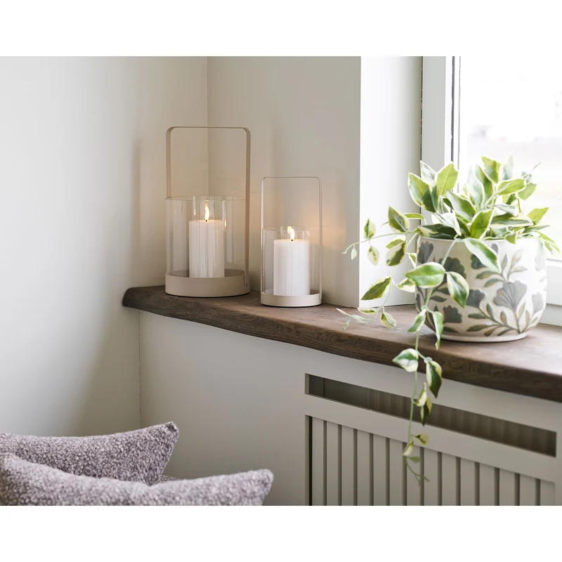 Windlicht – Glas & Metall, 2er Set, 25/35 cm - Hurricane | House Nordic