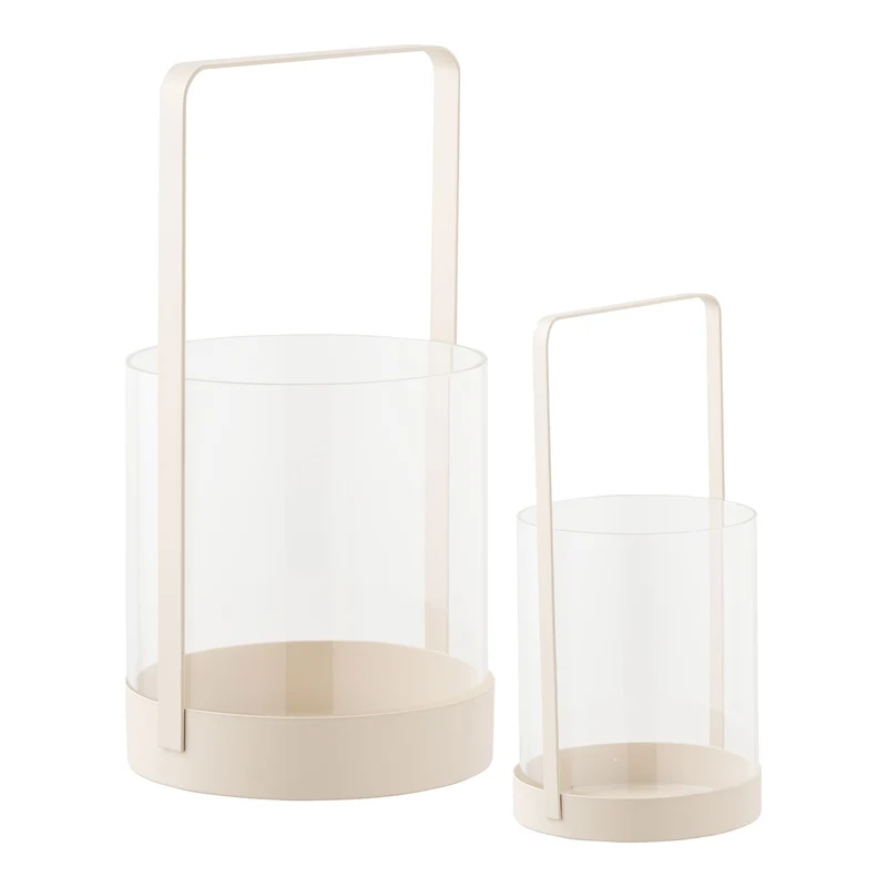 Windlicht – Glas & Metall, 2er Set, 25/35 cm - Hurricane | House Nordic