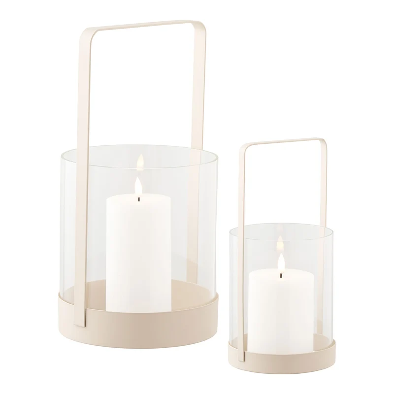Windlicht – Glas & Metall, 2er Set, 25/35 cm - Hurricane | House Nordic