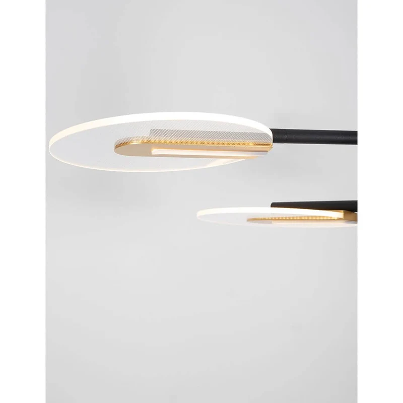 Genti LED Hängelampe Schwarz, Gold