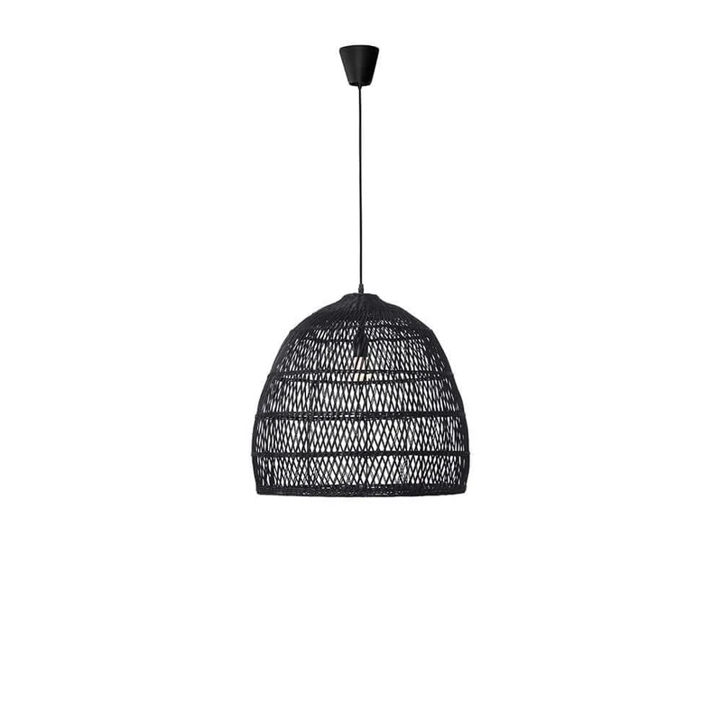 Destin Hängeleuchte Ø 53cm Rattan Schwarz