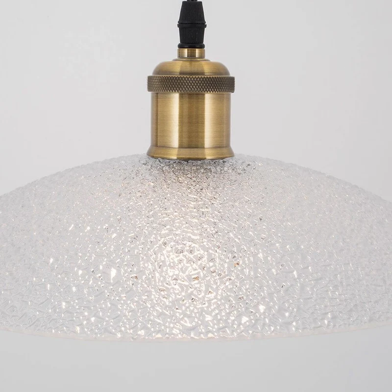 Sangro Glas Hängelampe Weiß, Gold