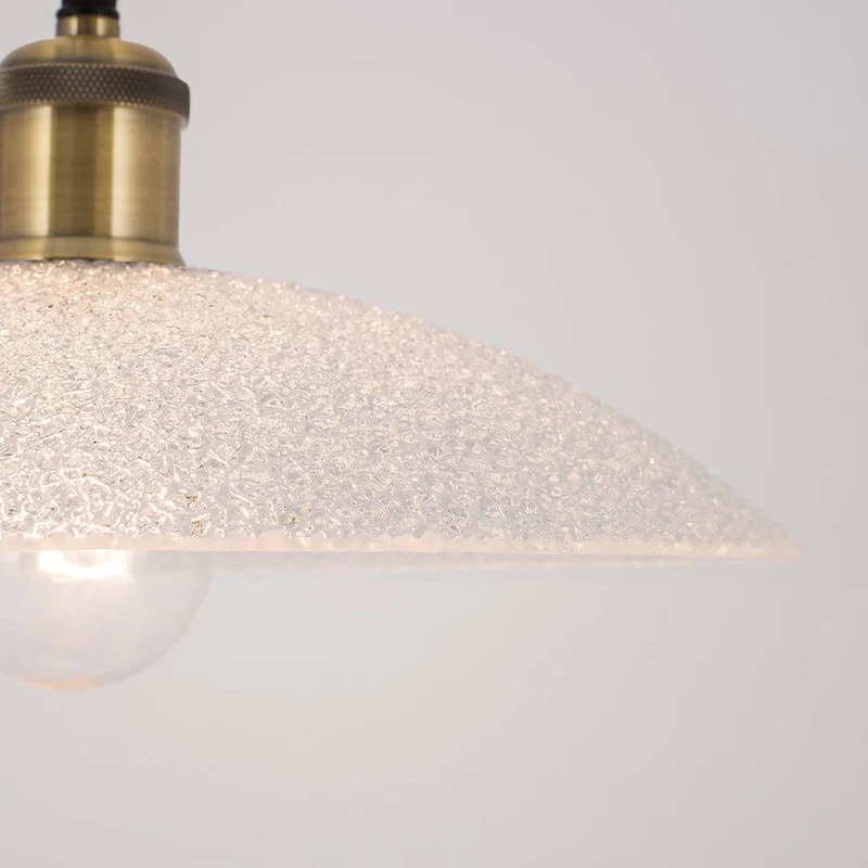 Sangro Glas Hängelampe Weiß, Gold