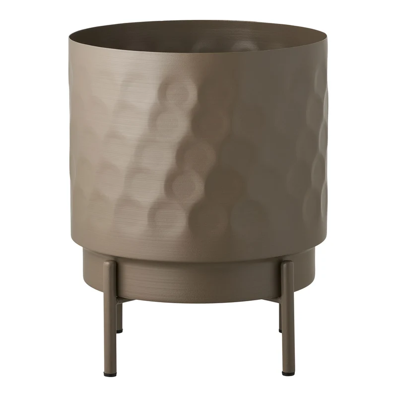 Blumentopf – Brauner Stahl, strukturierte Oberfläche, 26 cm hoch | House Nordic