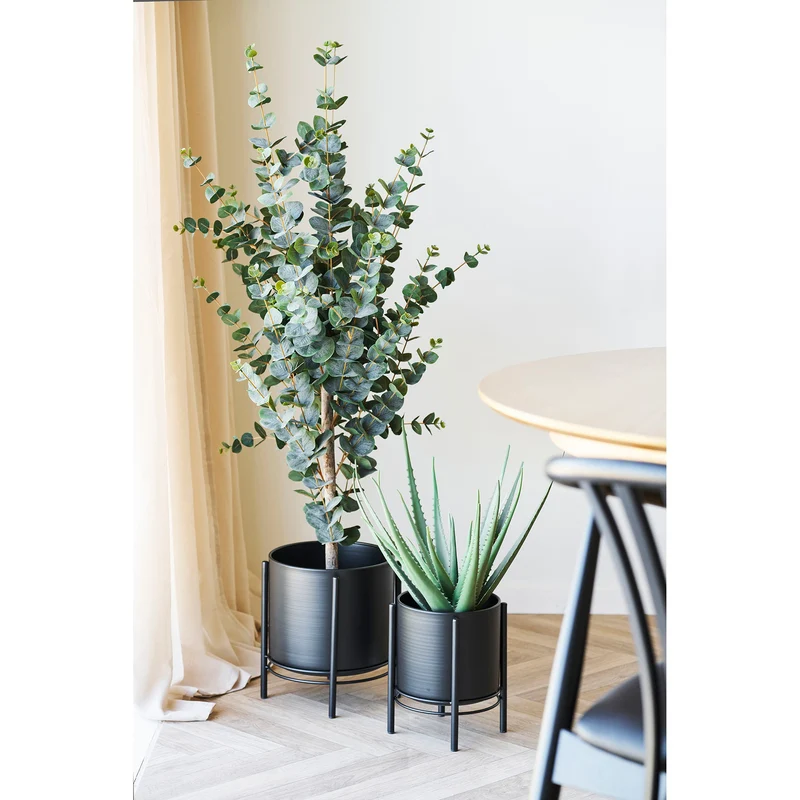 Blumentopf – Schwarz, 2er-Set, Metallgestell - Flowerpot | House Nordic