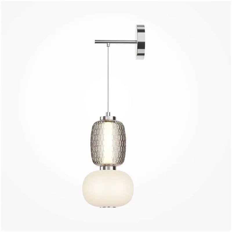 Wandleuchte – Chromfarbenes Metall, 18 W Leistung, Warmweiß, 62 cm Höhe - Pattern | Maytoni