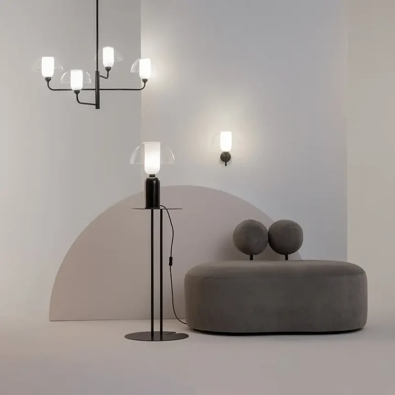Wandleuchte – Schwarzes Metall und Glas, 1× E14 Fassung, 40 W Leistung, Ø22 cm - Memory | Maytoni