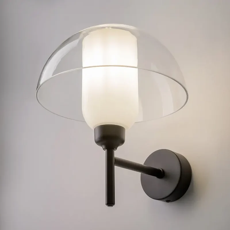 Wandleuchte – Schwarzes Metall und Glas, 1× E14 Fassung, 40 W Leistung, Ø22 cm - Memory | Maytoni