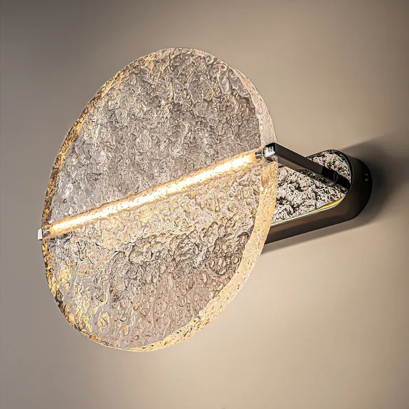 Wandleuchte – Chromfarbenes Metall, Acrylschirm, 360° Licht, 7 W Leistung, 11 cm Höhe - Mangata | Maytoni