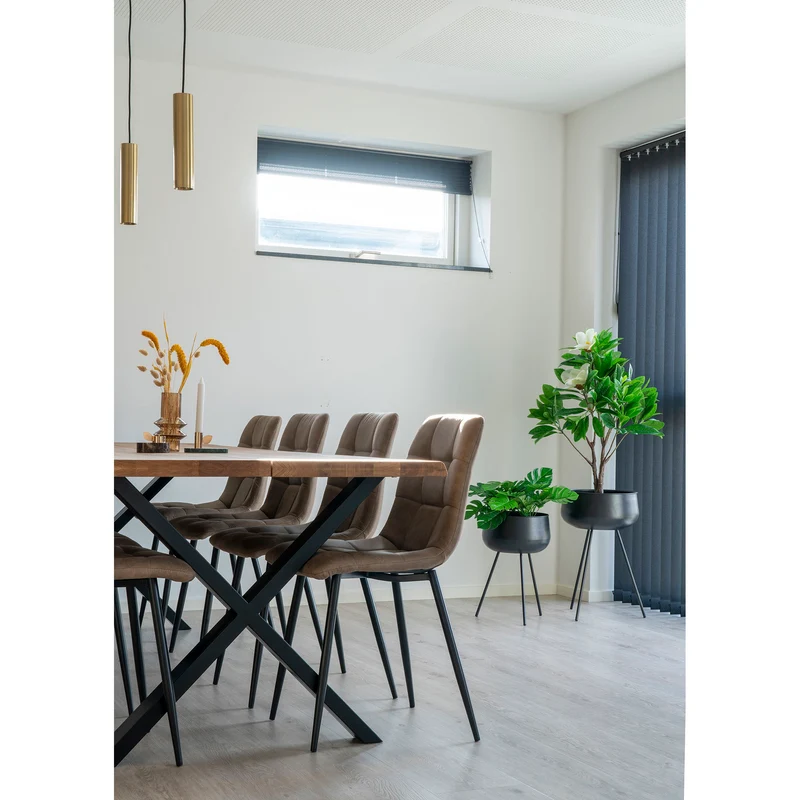 Blumentopf – Schwarzer Stahl, Zweier-Set, Höhenkombination - Ardola | House Nordic