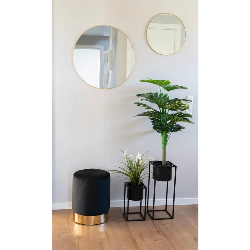 Blumentopf-Set – Schwarzer Stahl, Zweier-Set, Zwei unterschiedliche Höhen - Marla | House Nordic
